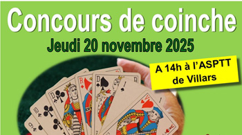 Concours de coinche le 20-11-2025